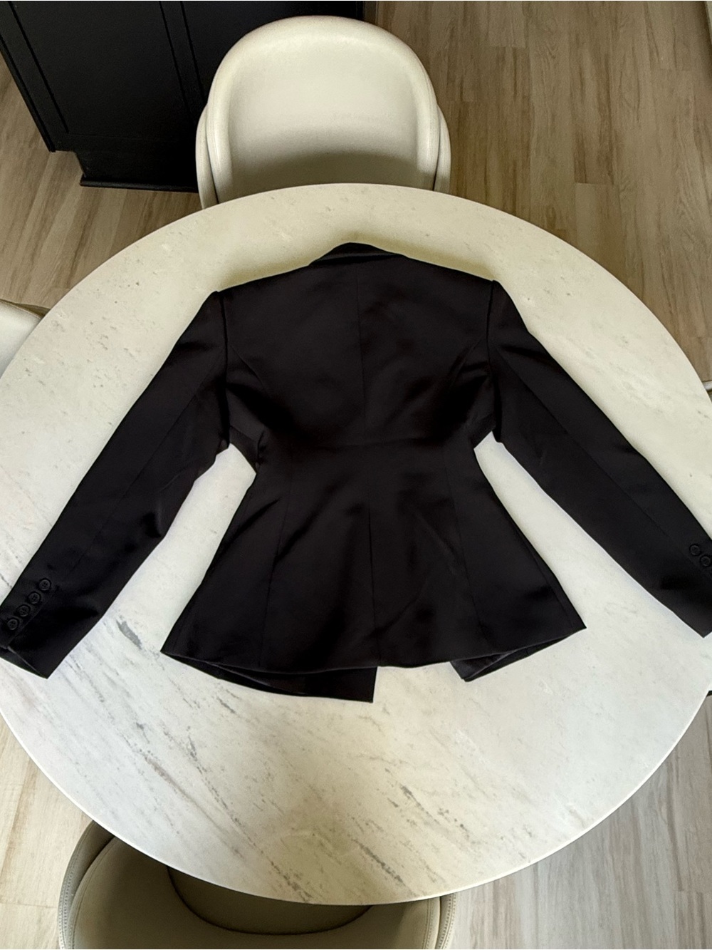 Recycled Twill S Curve Jacket in Black - Picture 4 of 6
